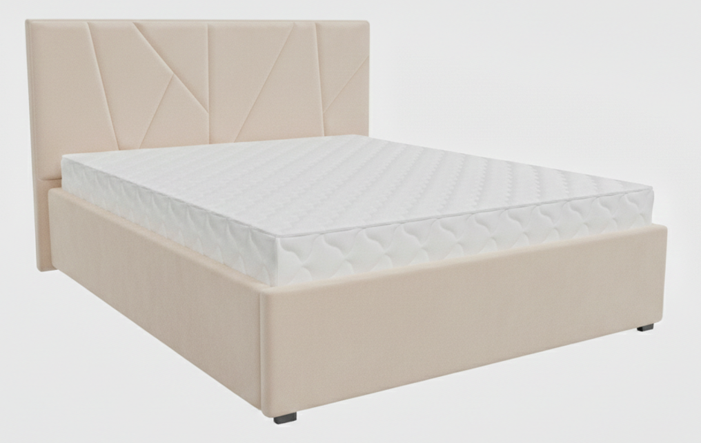 Кровать Рица-1 1,4*2,0 с П.М. Тк. Шторм 001 1 кат  Апогей