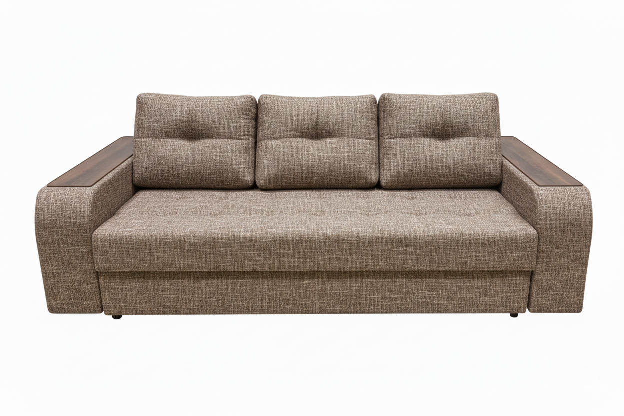 Диван Монтана Д3 Тк.Runa dark Beige 4 кат ЭКО