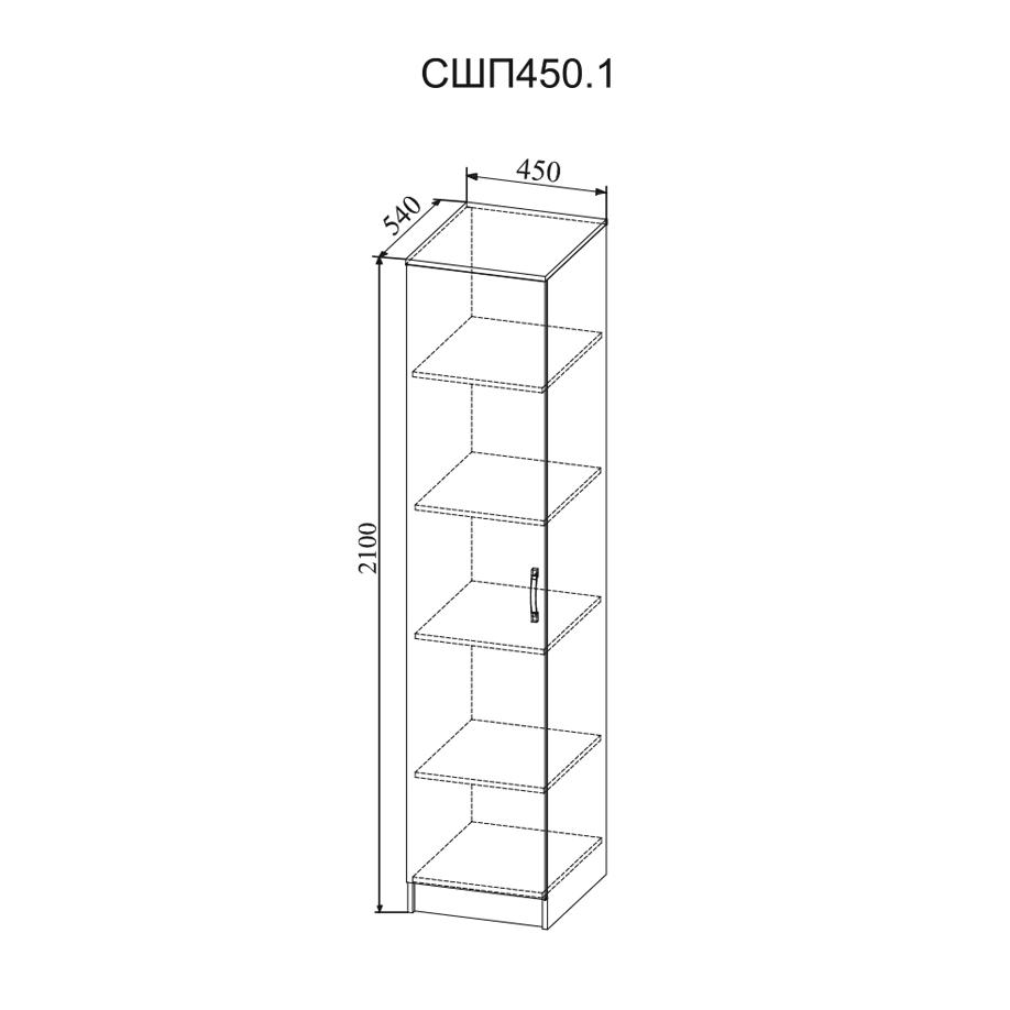 МС Софи Пенал Сонома/Белый СШП 450.1 NEW