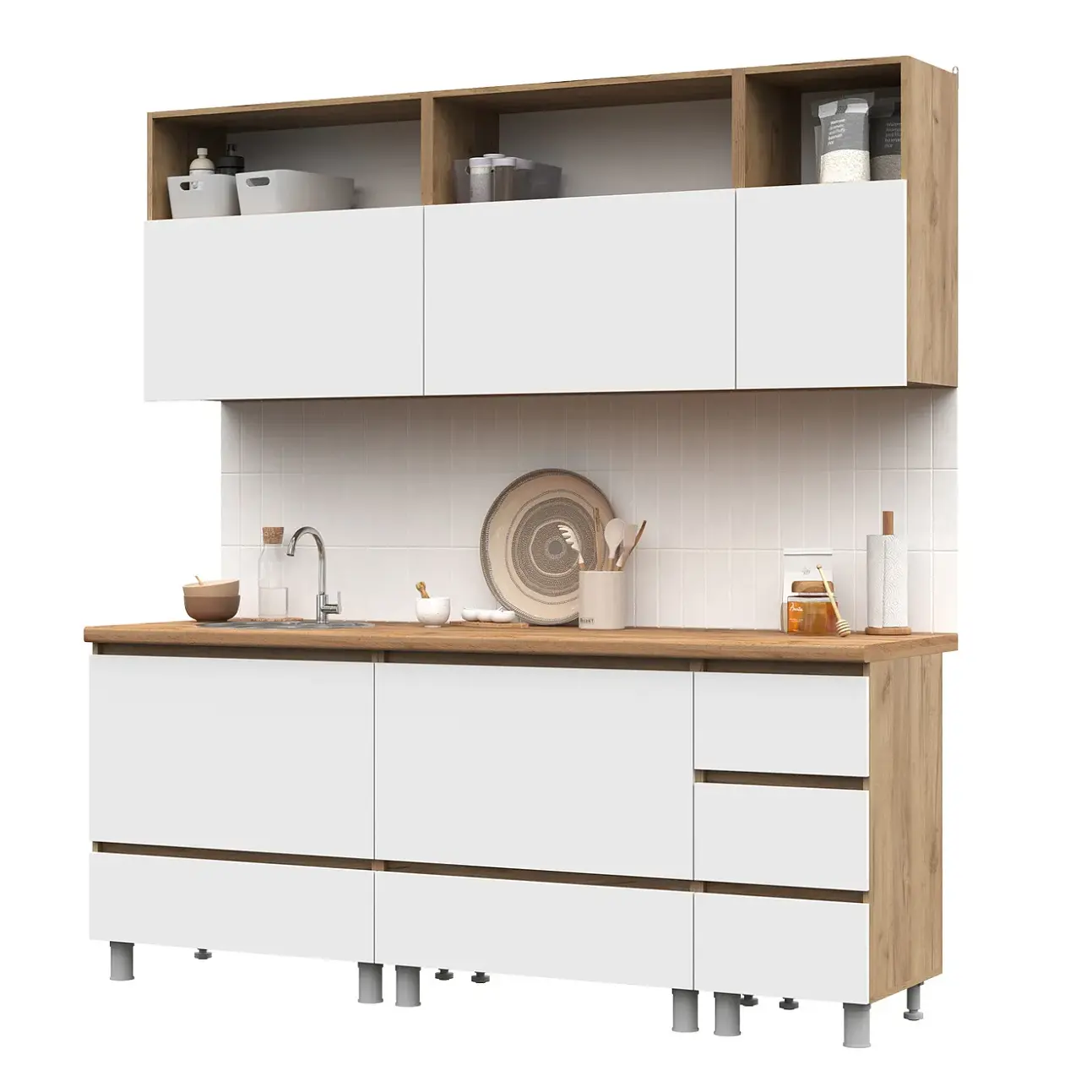 Компоновка 2000/28 вс Лайн, ДУБ КРАФТ ЗОЛОТО/БЕЛ