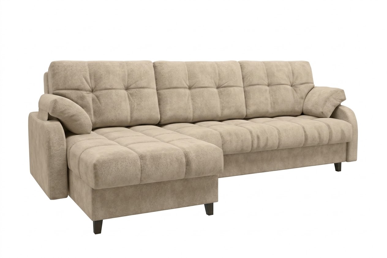 Диван Финка-4.1 ДКУ Тк.Небби 304 бежевый 4 кат Апогей