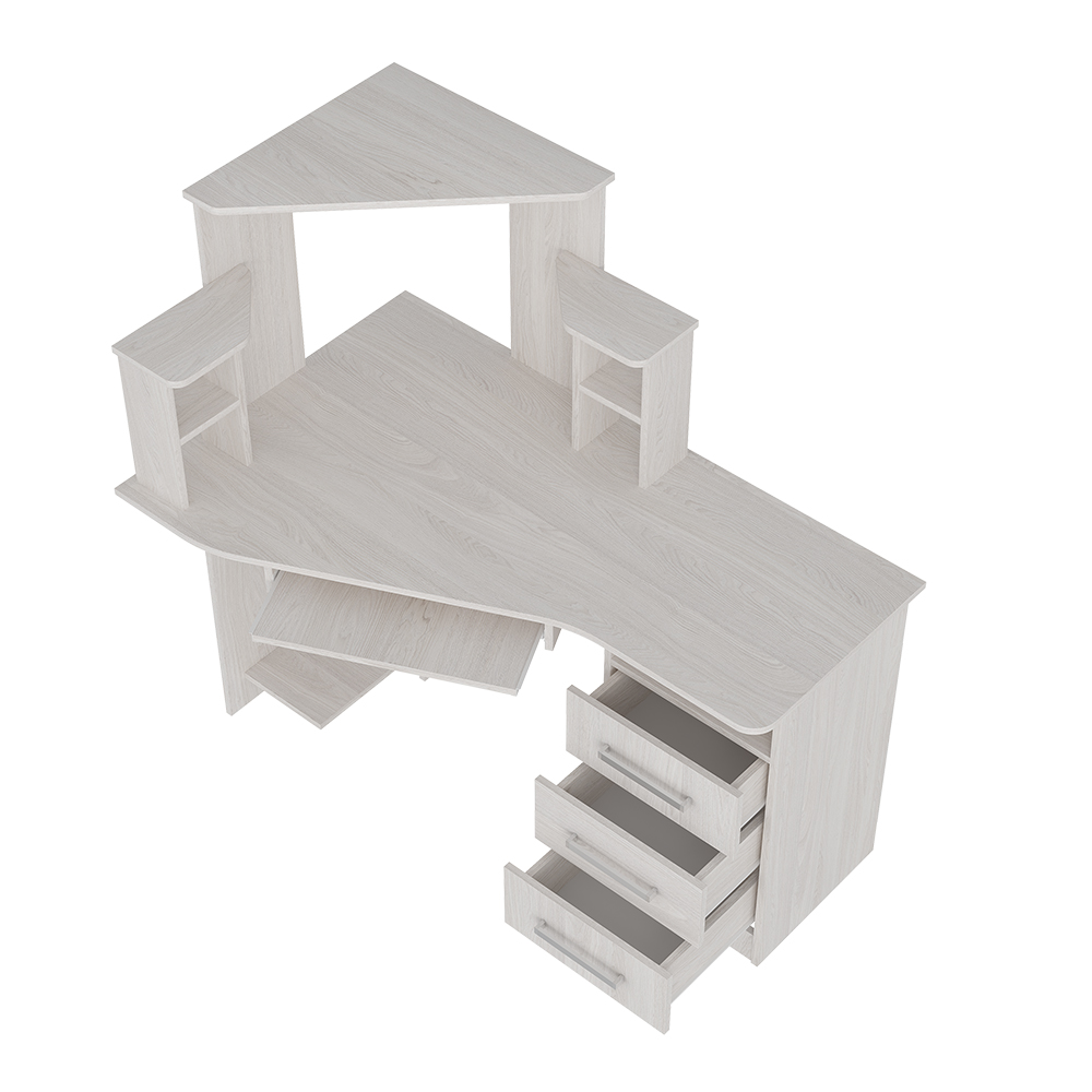 "Каспер" стол компьютерный ясень белый