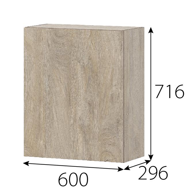 Кухонный гарнитур "Этна" Шкаф навесной 600 (6в1) Дуб Эндгрейн