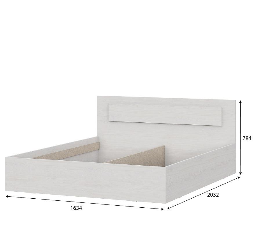 Мебель для спальни "МСП 1" Кровать двойная универсальная 1,6*2,0 Ясень Анкор светлый / Ясень Анкор с