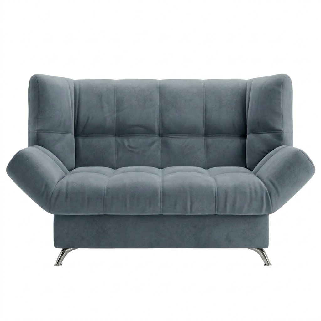 Диван Клик-кляк 8 ДК прямой Тк.Sensey Ultimate Grey сине-серый 3 кат Апогей