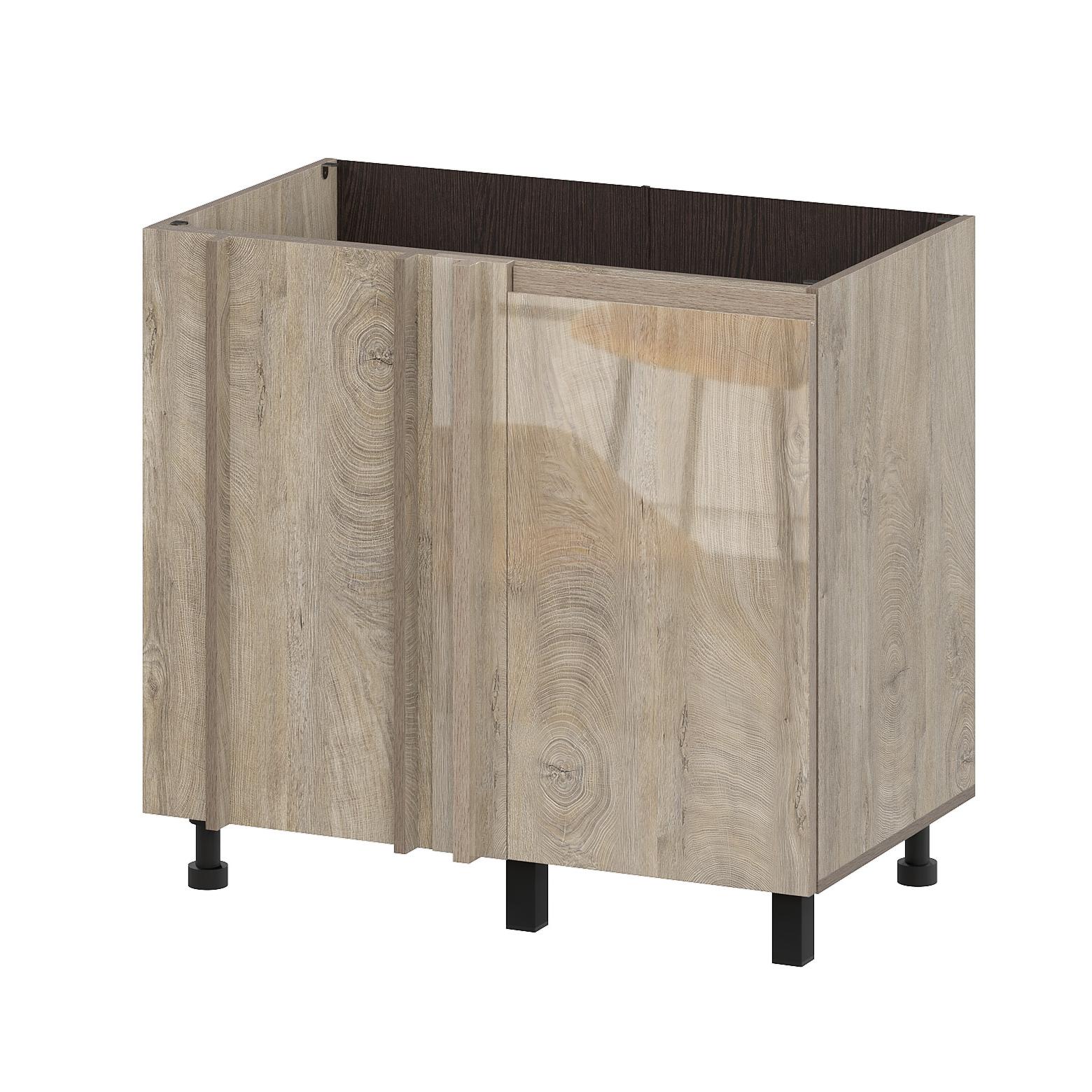 Кухонный гарнитур "Этна" Стол под мойку угловой 1000 (10ус1) Дуб Эндгрейн