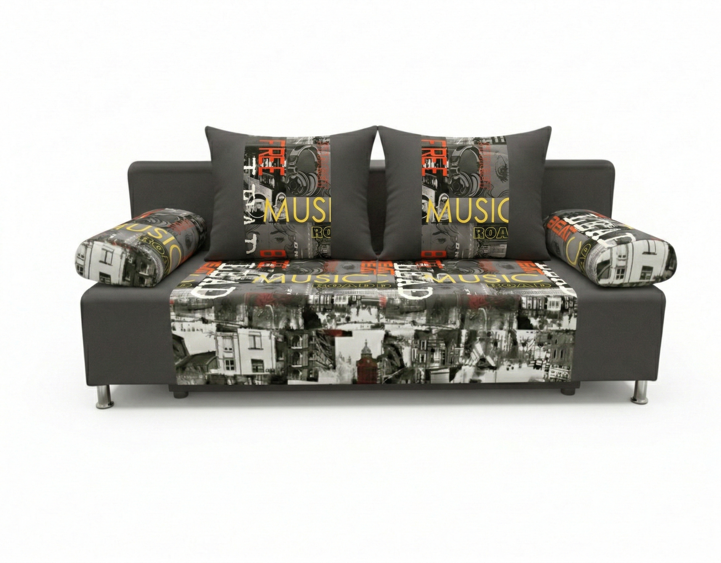 Диван Мадрид роад графит + ЦФ016-20 1 кат Евромебель