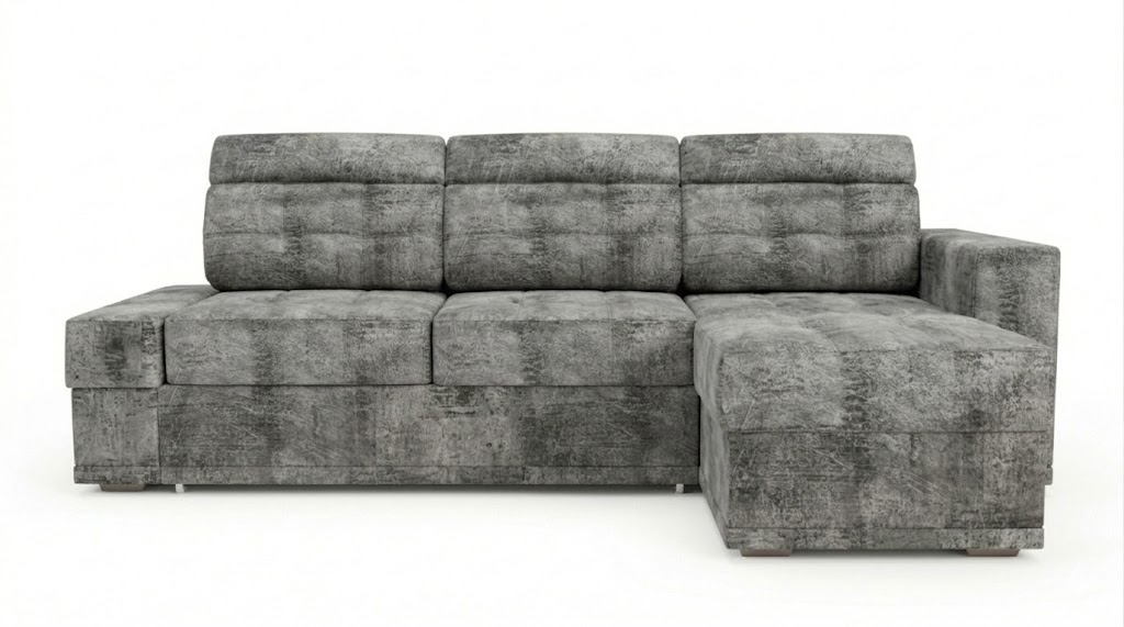 Диван угловой Мартин ДКУ-О с оттоманкой Тк.Geneva 995 (5) темно-серый 4 кат Апогей