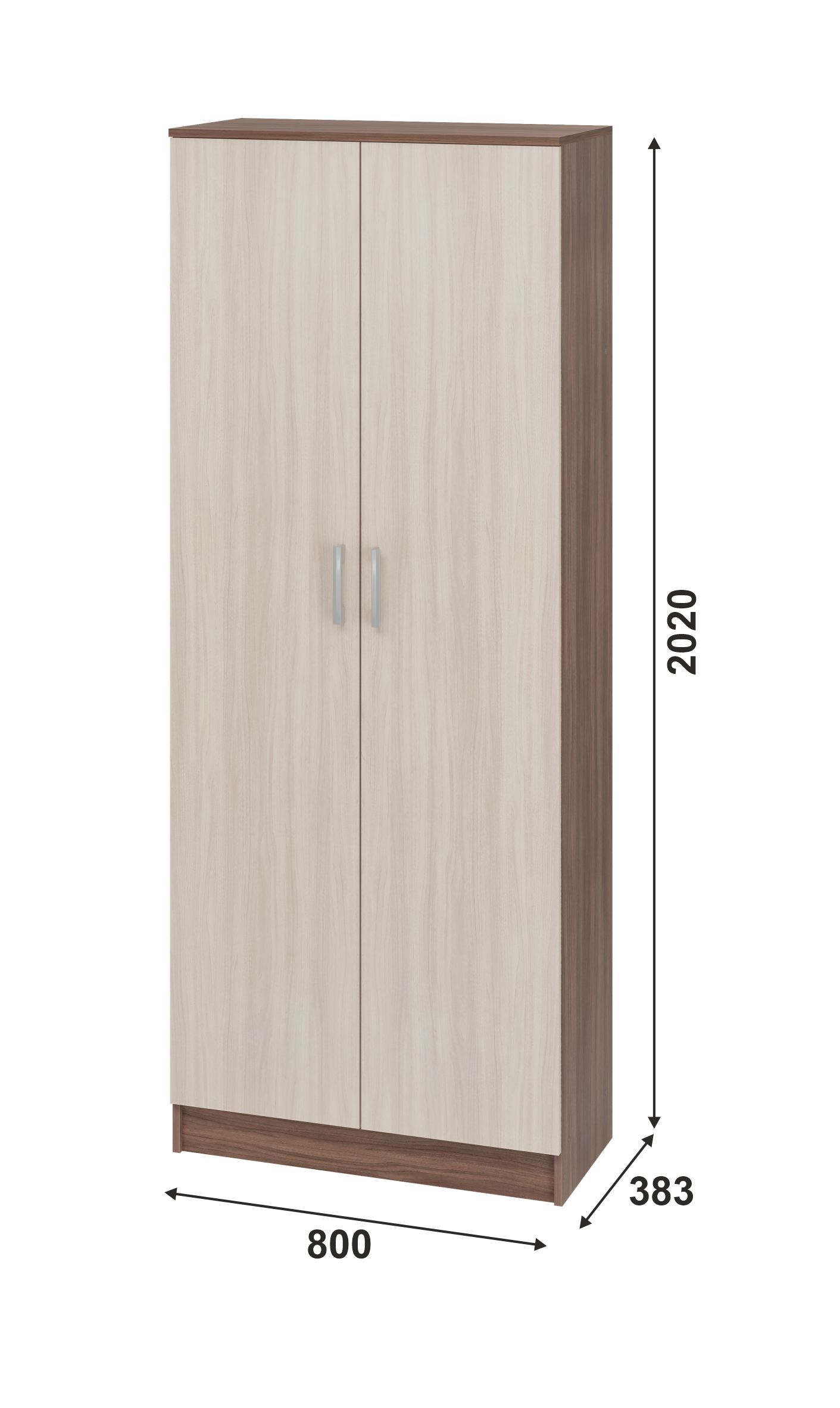 Тива Шкаф ШК 204 800х2020х380 (ЯСН-ШИ/СВЕ/ТЕМ)