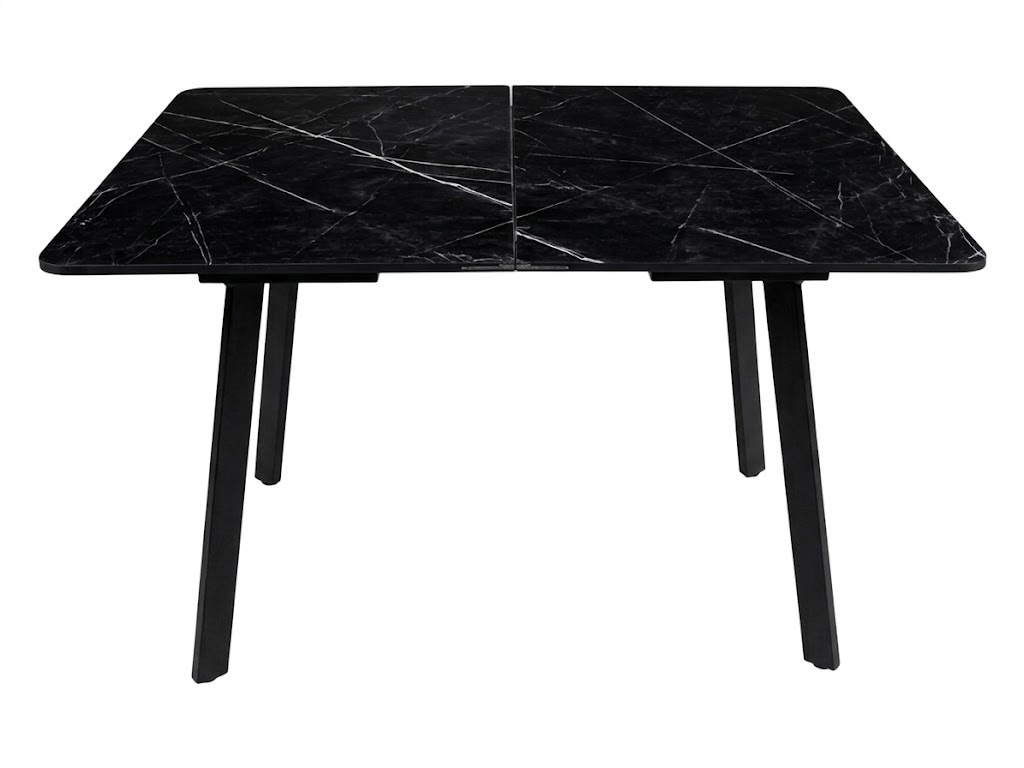 Стол Олимп раздвижной 1200(1530)*800 ноги лофт черные Черный Пл.3102 Черный тунис Висма