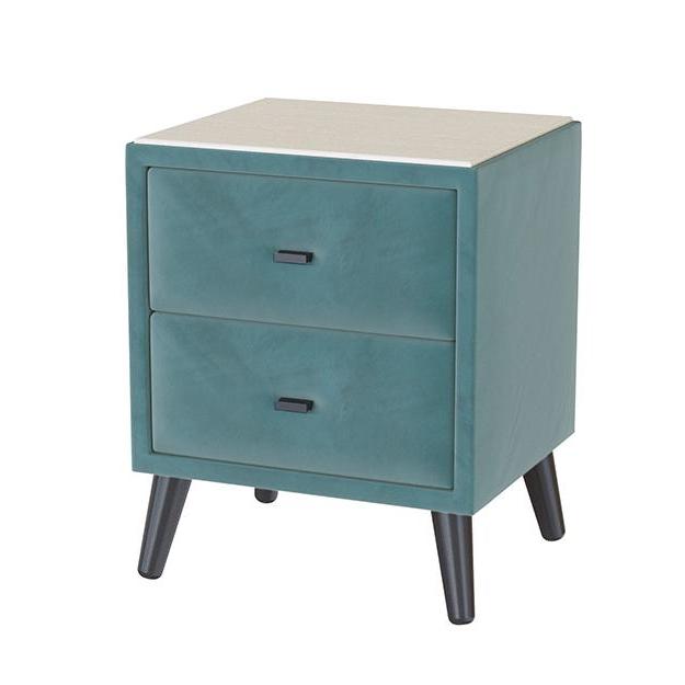 Тумба прикроватная интерьерная Пай бирюза/мдф клен кремовый