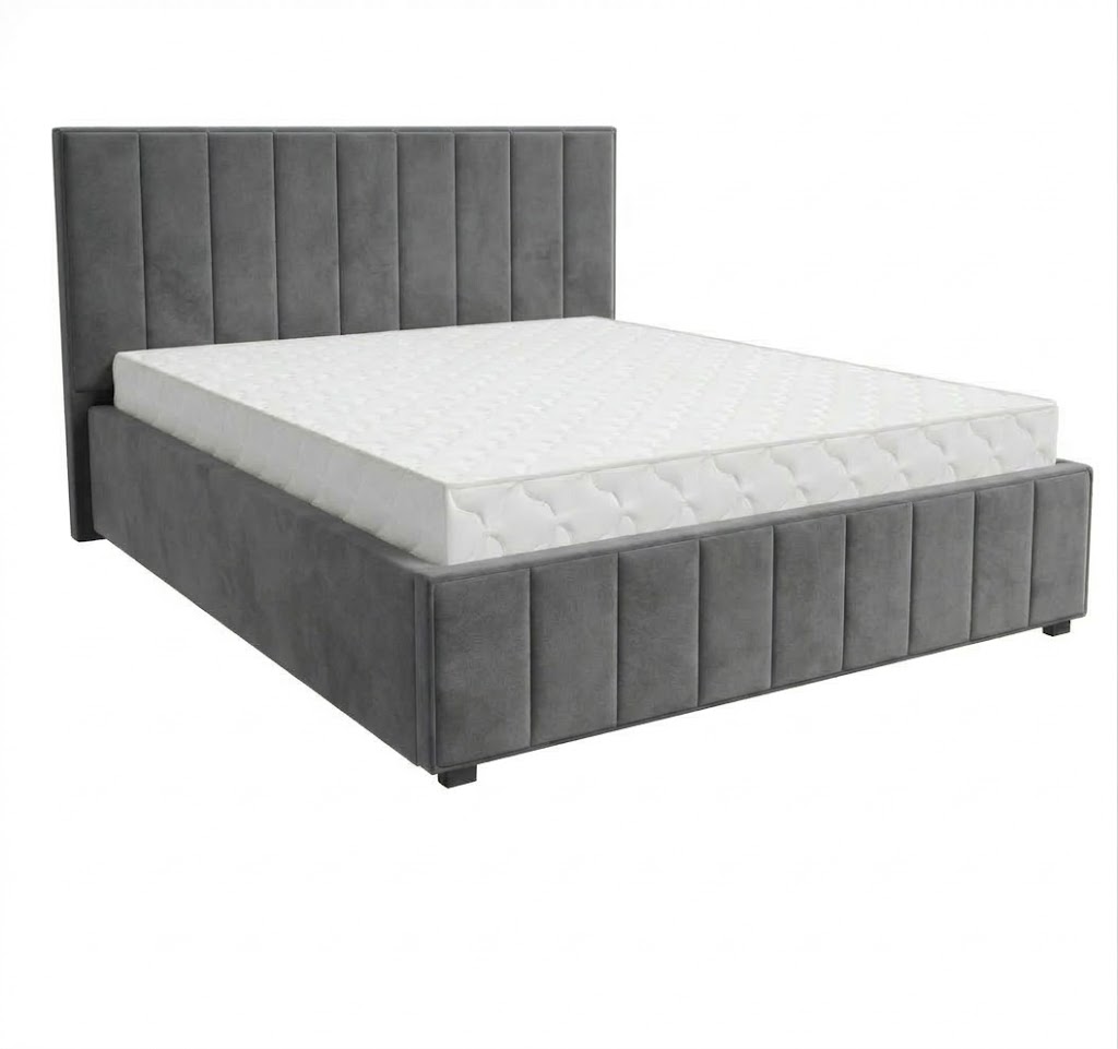 Кровать Кордова-1 1,6*2,0 с П.М. Тк. Севен 326 графит 4 кат  Апогей