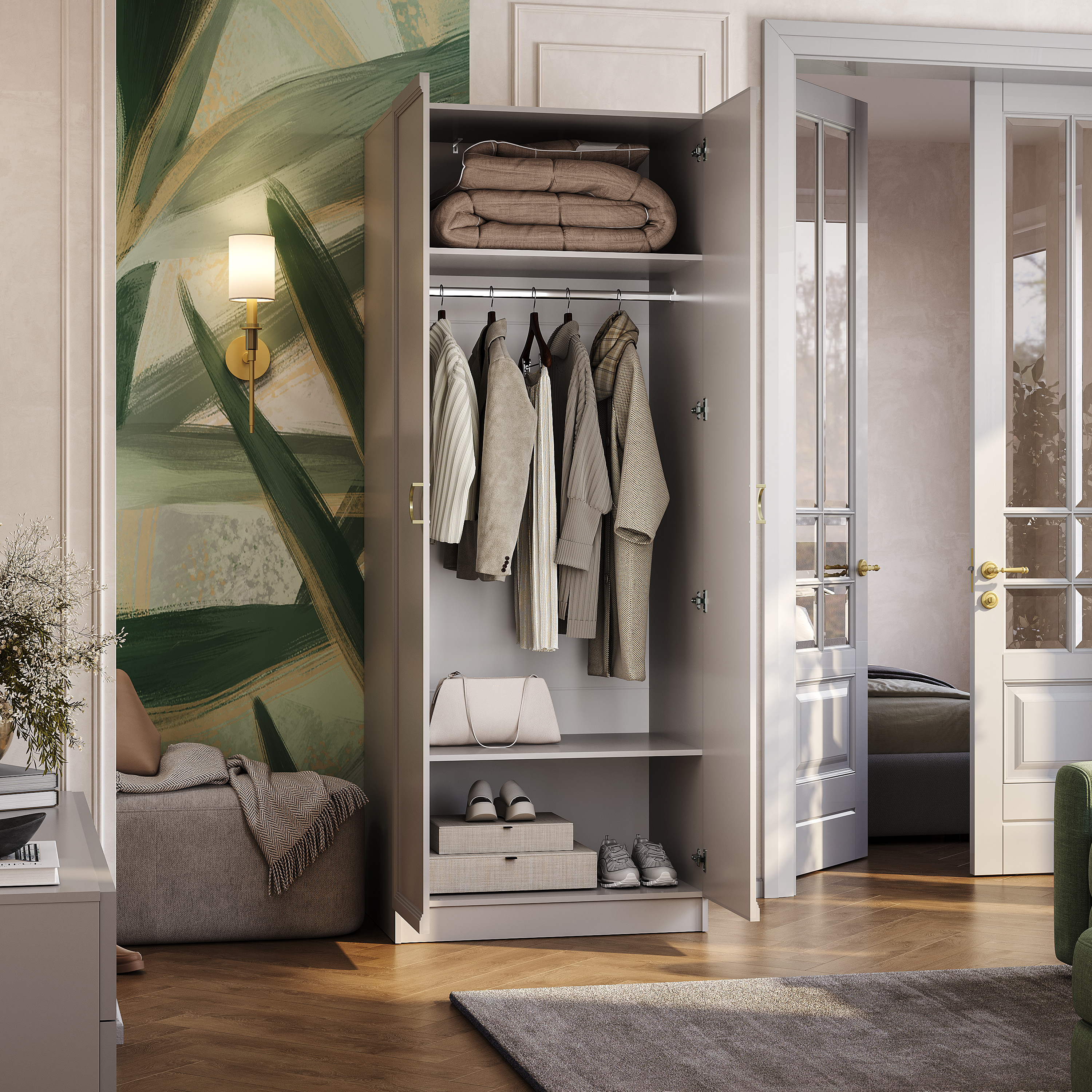 Шкаф 2-х створчатый "Эстетика" ШК-03 Кашемир