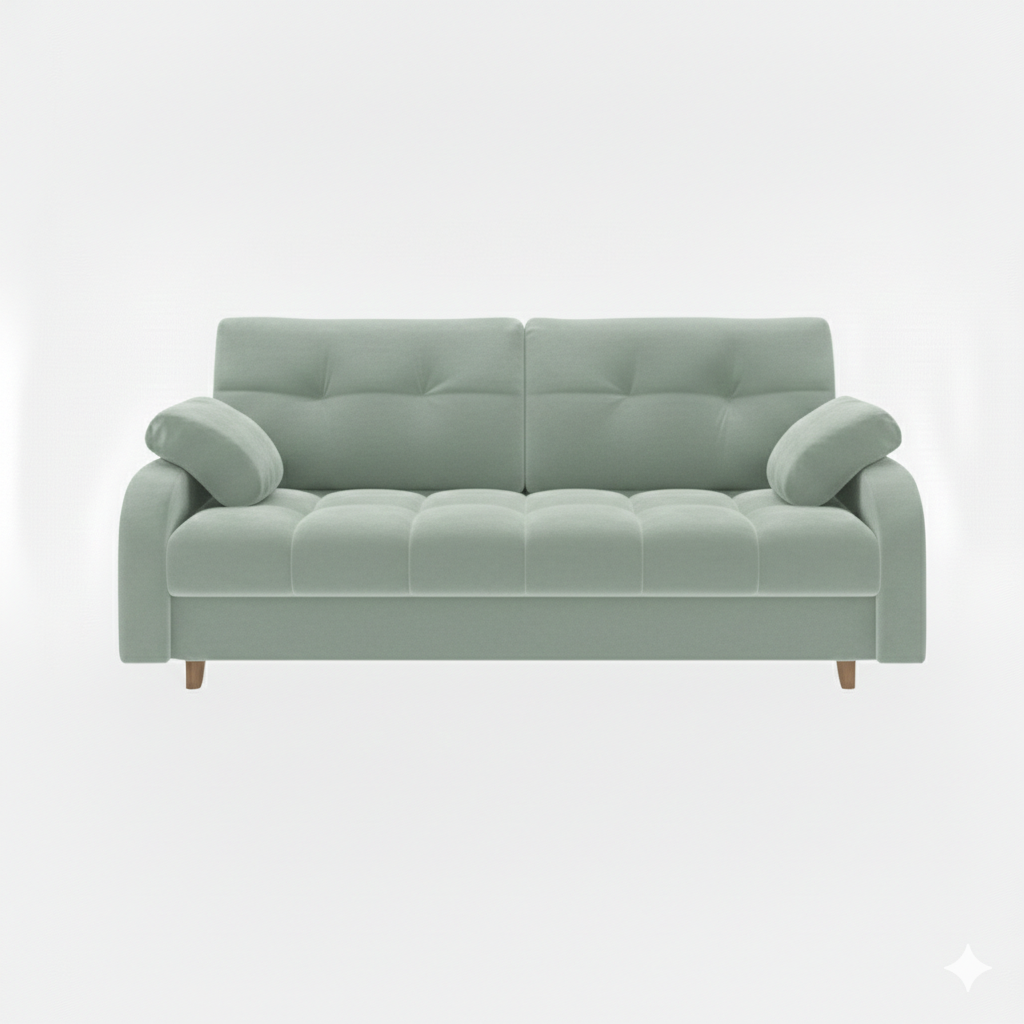 Диван Финка-4.1 ДК прямой Тк.SELFIE Mineral blue 2 кат Апогей