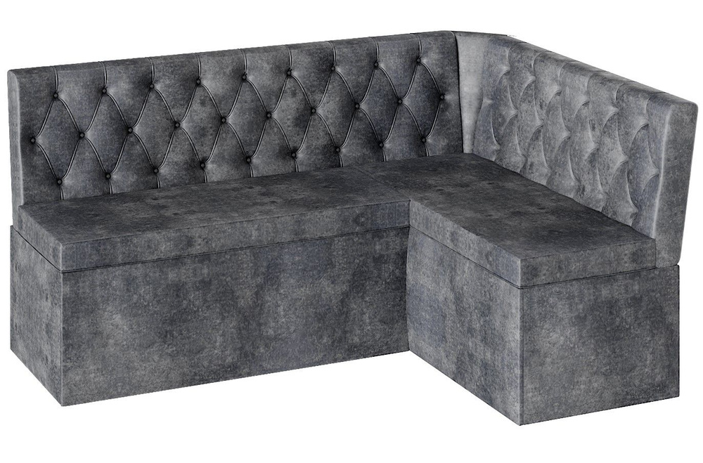 Скамья угловая "Венеция" - ТК темно-серая