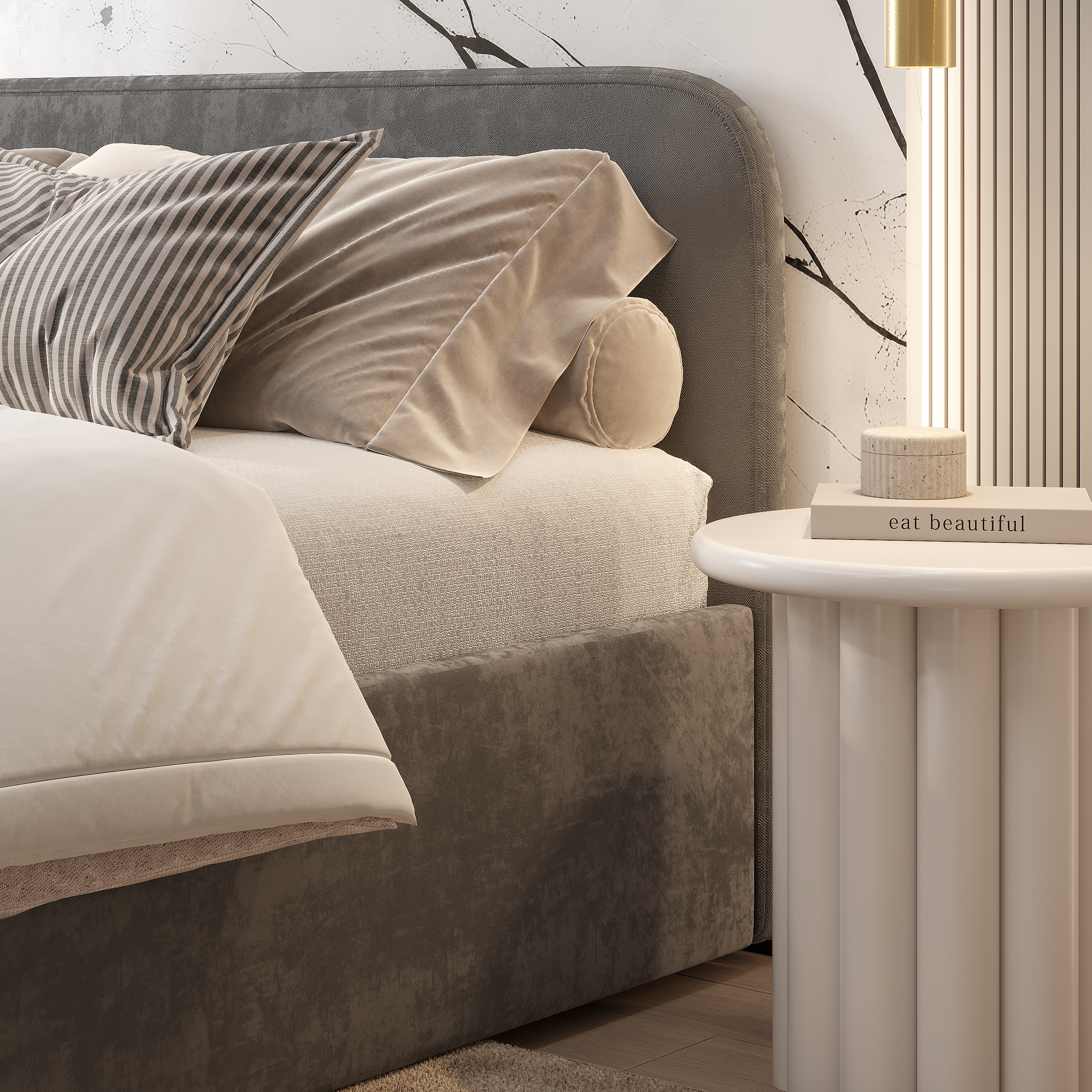 Кровать 1,6 м "Лофт" КР-18 Хром