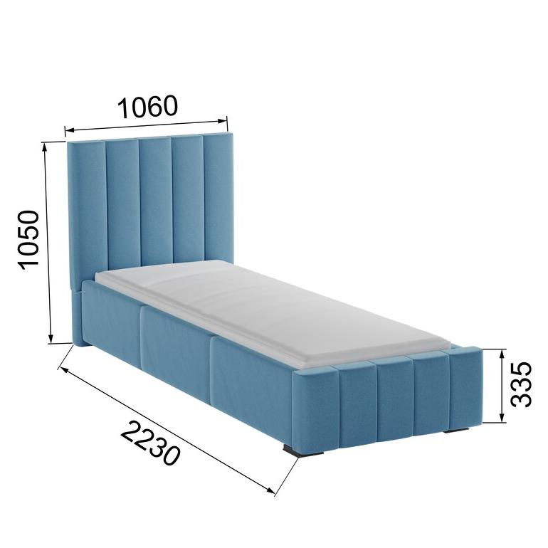 Корпус Нега интерьерной кровати (0,9м) светло-голубой