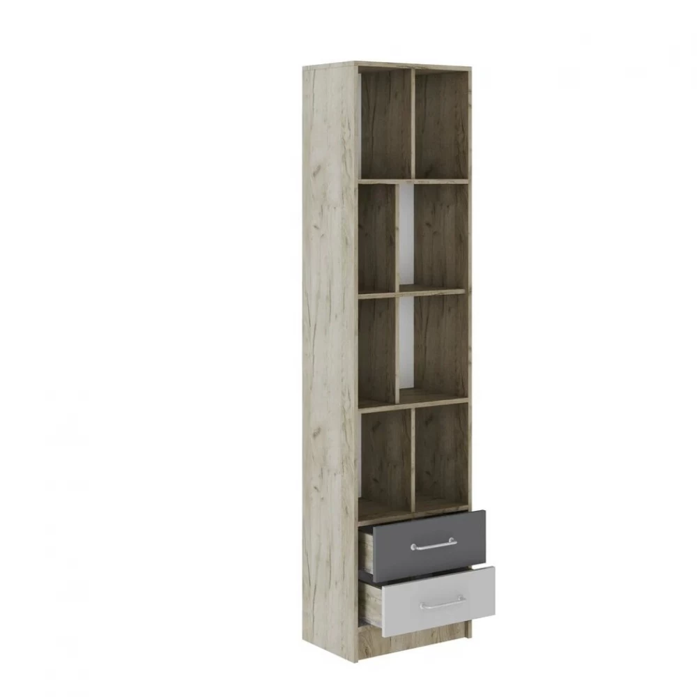 Спальня Колибри Лофт пенал дуб крафт серый/графит серый+камень серый