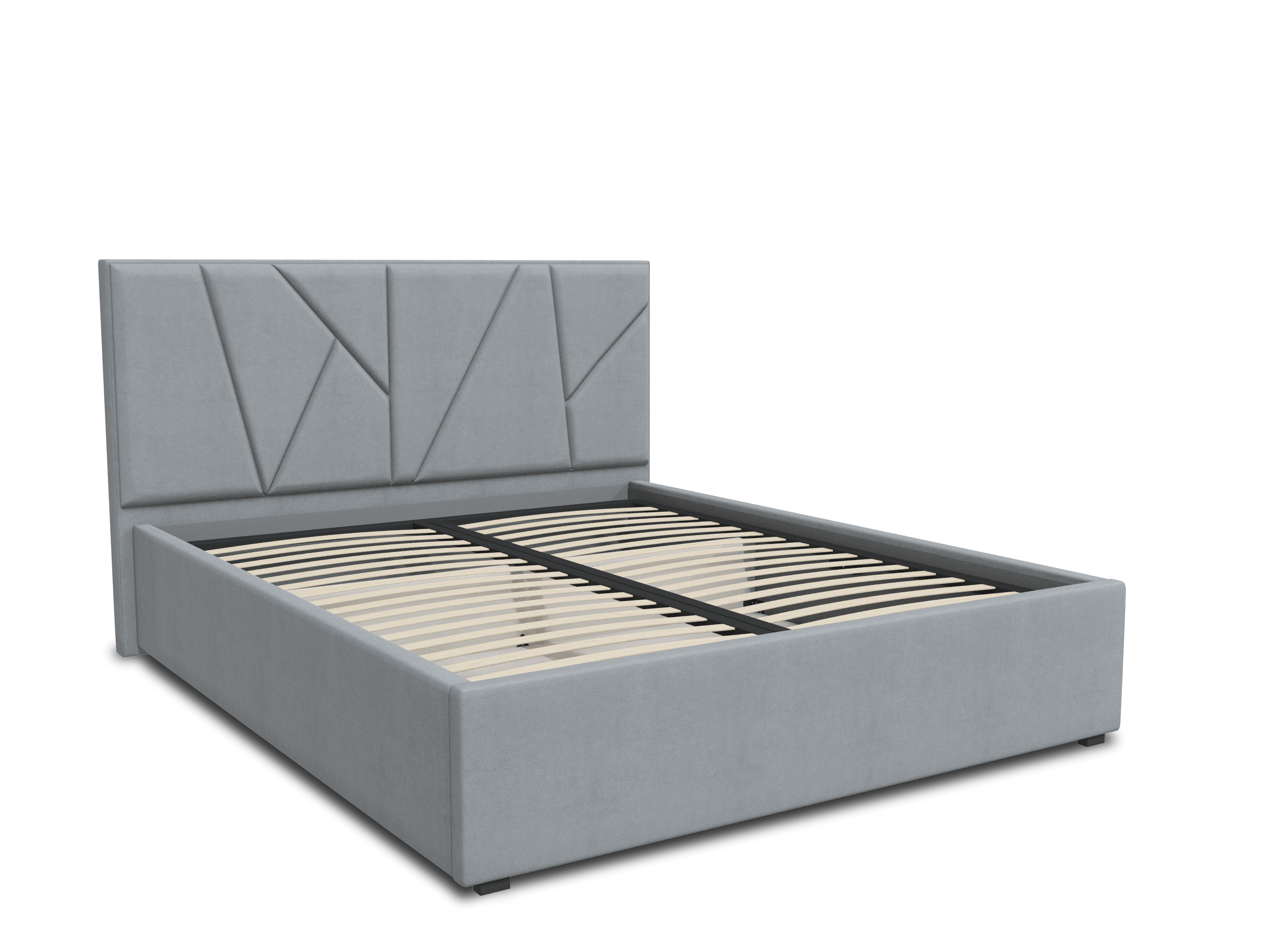 Кровать Рица-1 1,6*2,0 с П.М. Тк. Боска VL-1912-19 (темно-серый) 1 кат Апогей