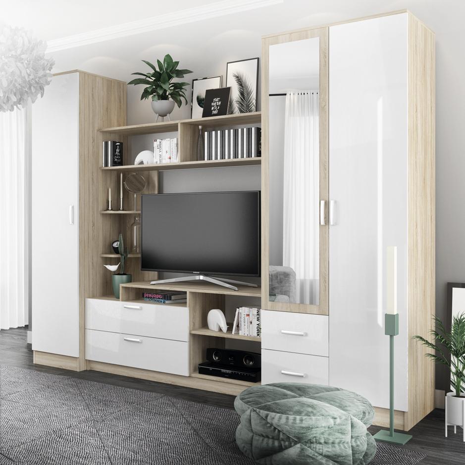 МС Софи Пенал Сонома/Белый СШП 450.1 NEW