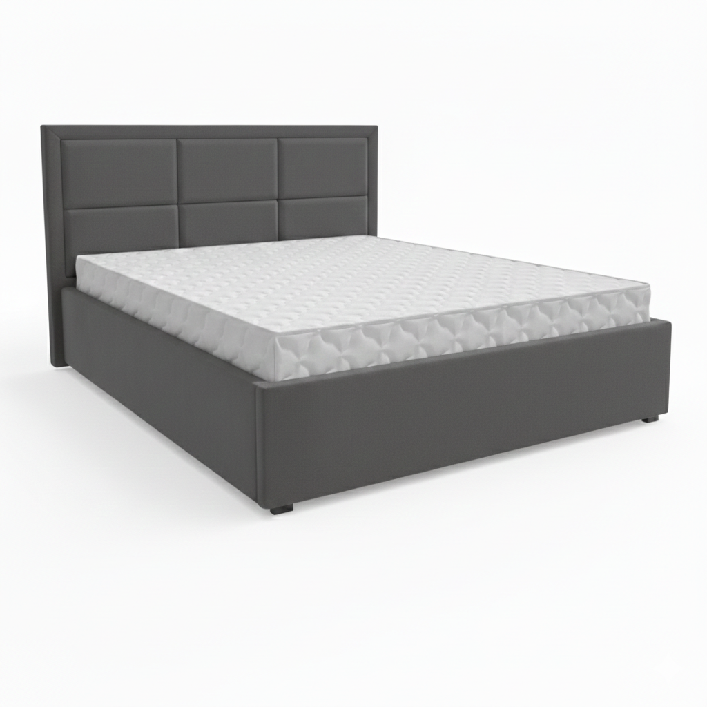 Кровать Квадро-1 1,6*2,0 с П.М. Тк.Дива VL-2502-17 серый 1 кат Апогей