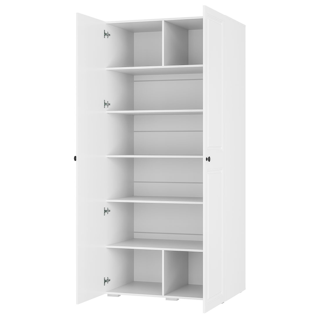 Шкаф 2-х створчатый "Софт" ШК-02 Белый/Эмаль белая (F26)