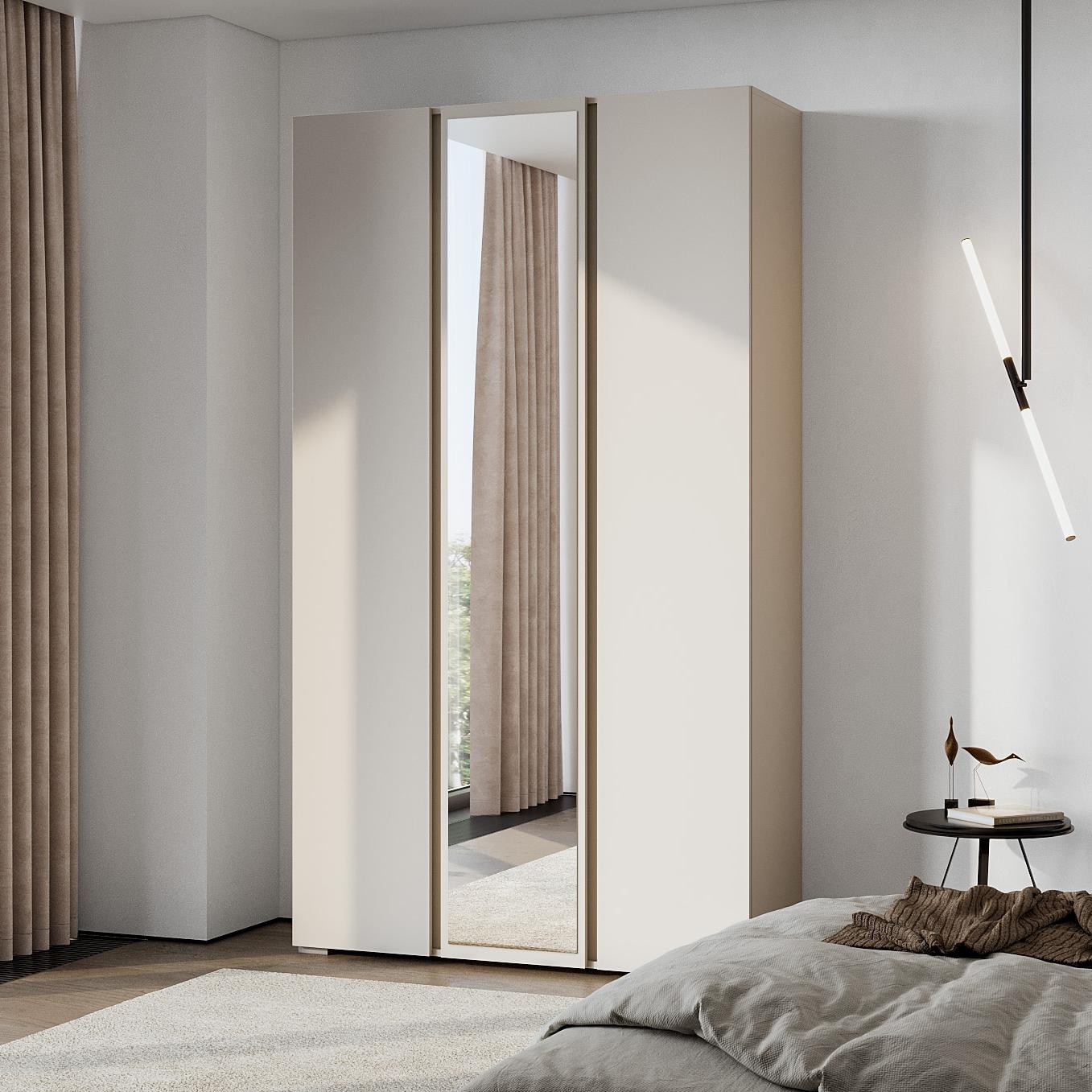 Люмо Шкаф с зеркалом ШК 02 1200х2100х460 (Кашемир)