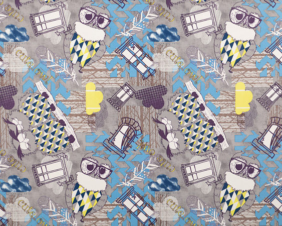 Кресло-тахта Юниор правый Тк.Филин деним 1 кат Евромебель