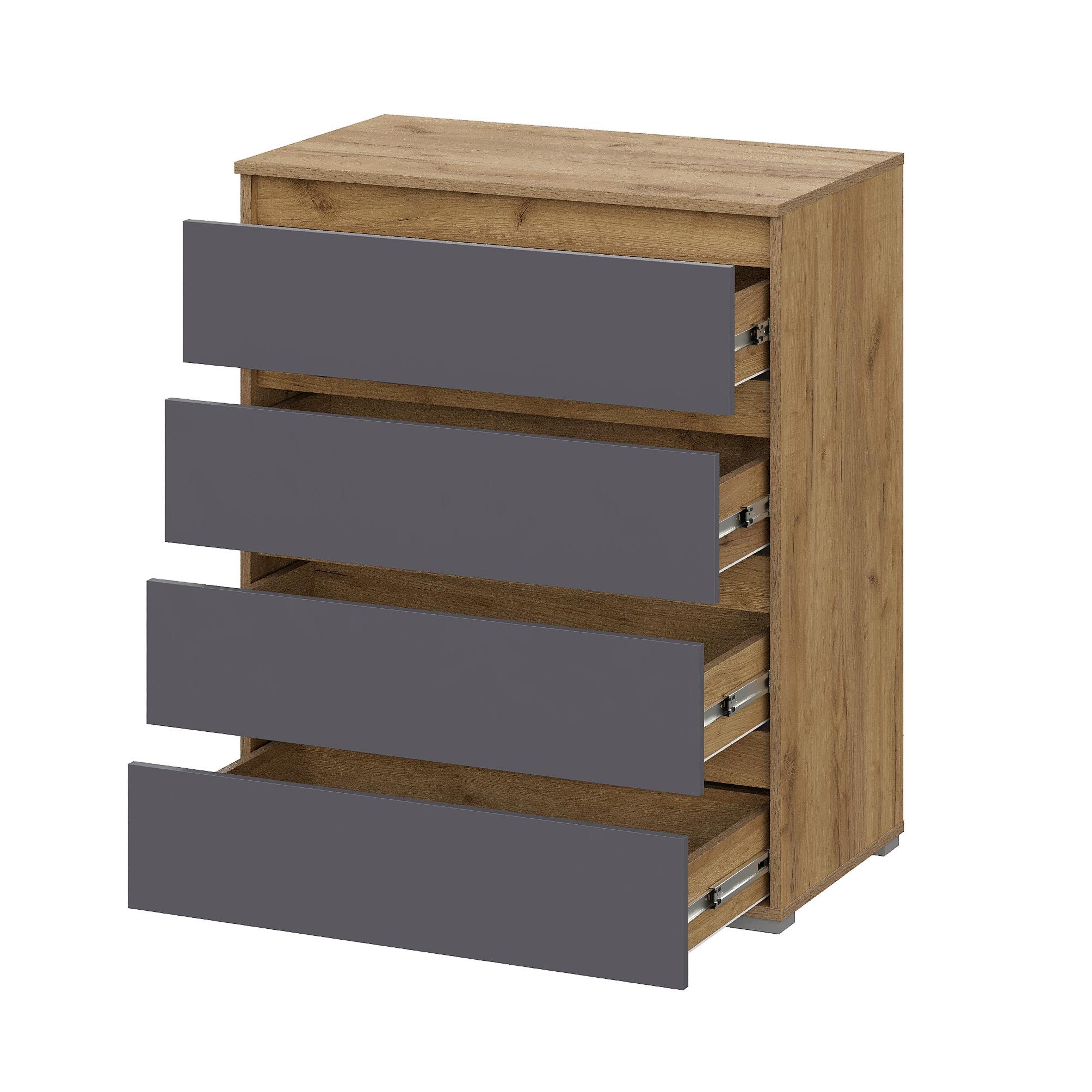 Люмо Комод КМ 02 802х958х460 (ДУБ КРАФТ ЗОЛОТО/СЕР)