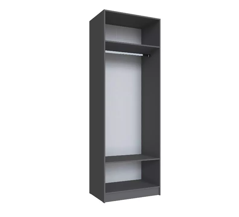 Шкаф Мадрид (0,8) с зеркалом графит серый Шкаф Мадрид (0,8) с зеркалом графит серый