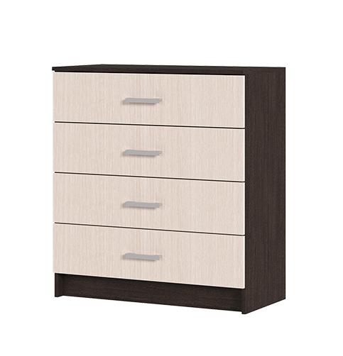 Спальня Комод 4 ящика ГАРМОНИЯ КМ 601  (0,85х0,934х0,408) фасад БЕЛФОРТ/корпус ВЕНГЕ