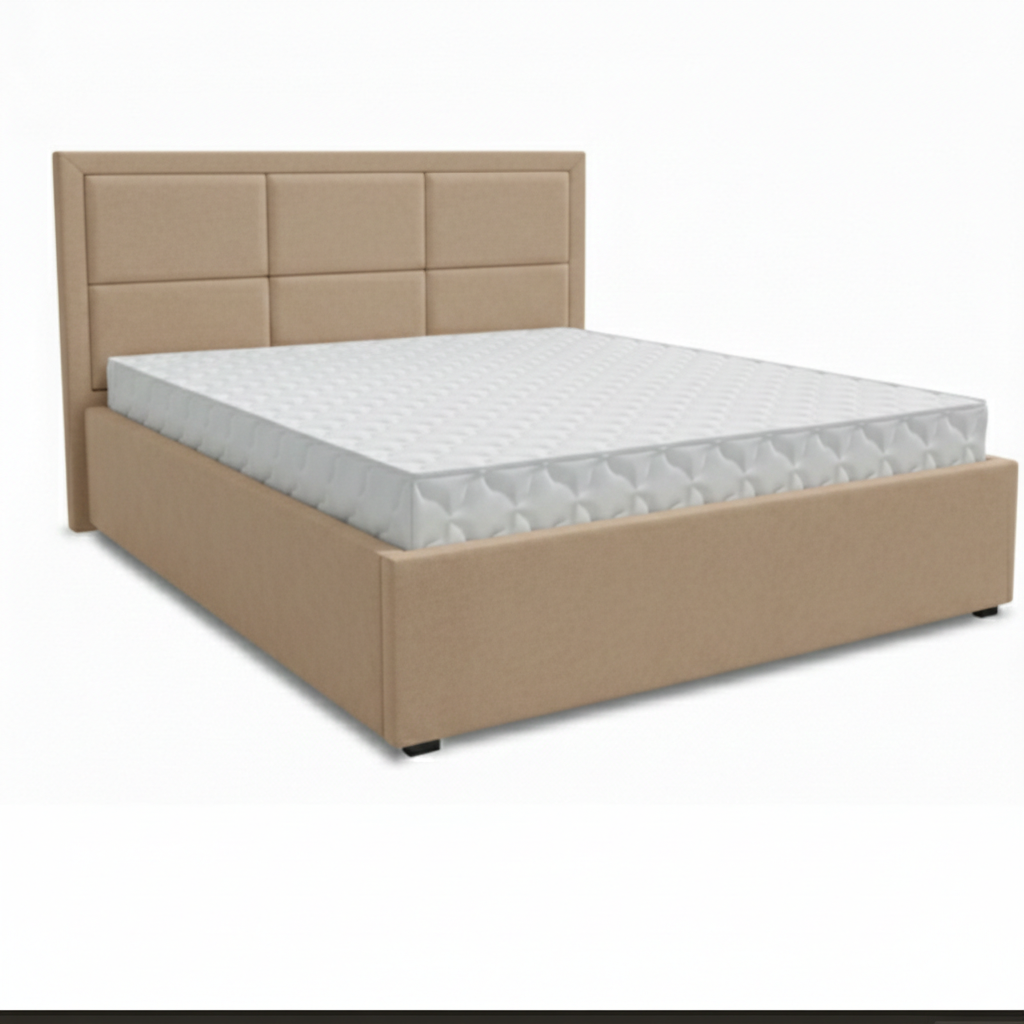 Кровать Квадро-1 1,6*2,0 с П.М. Тк.Дива VL-2502-02 бежевый крайола 1 кат Апогей