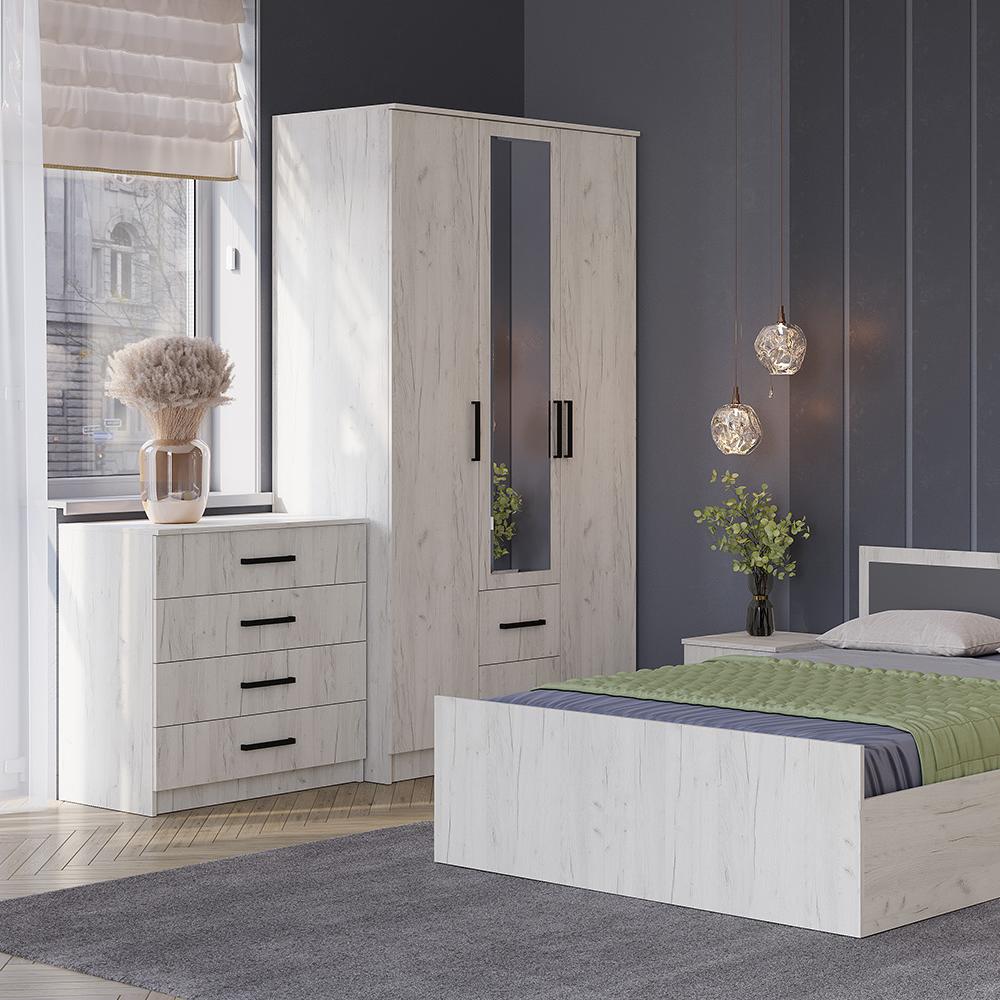 "Фиеста" комод 850 дуб крафт белый