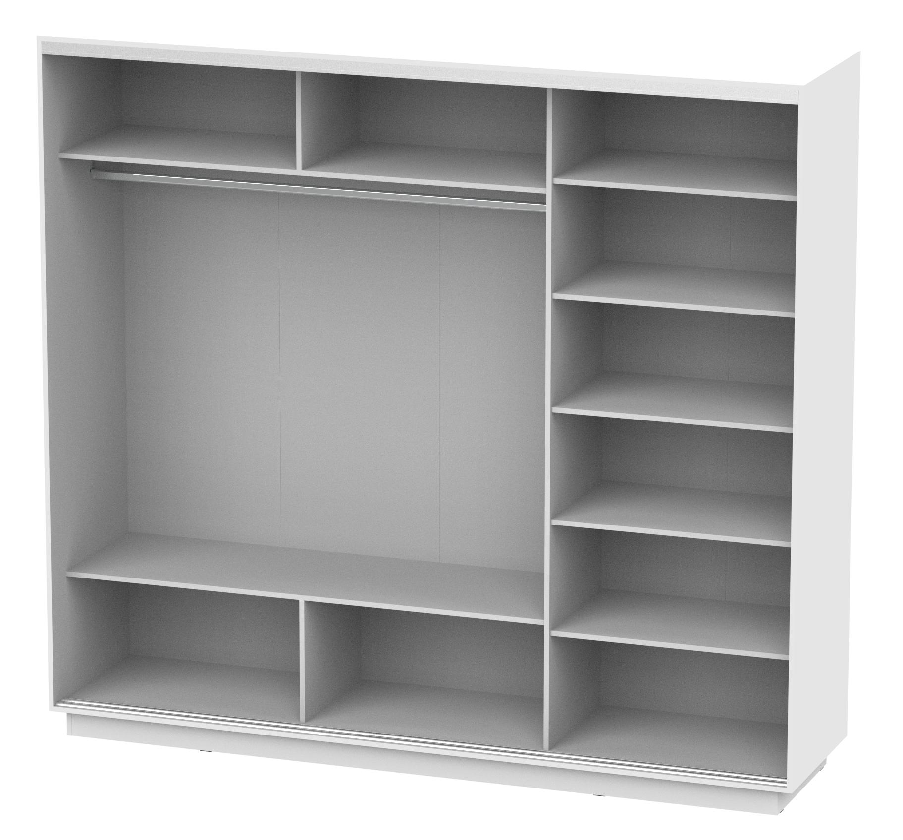 Корпус шкафа ТАНДЕМ 2400х2400х600 белый/белый глянец