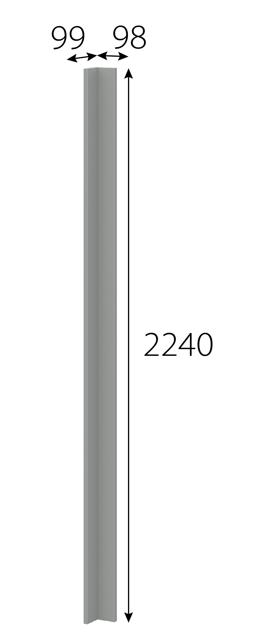 Модульная система "Этна" Планки ПЛШУ 2240 Софт Грей