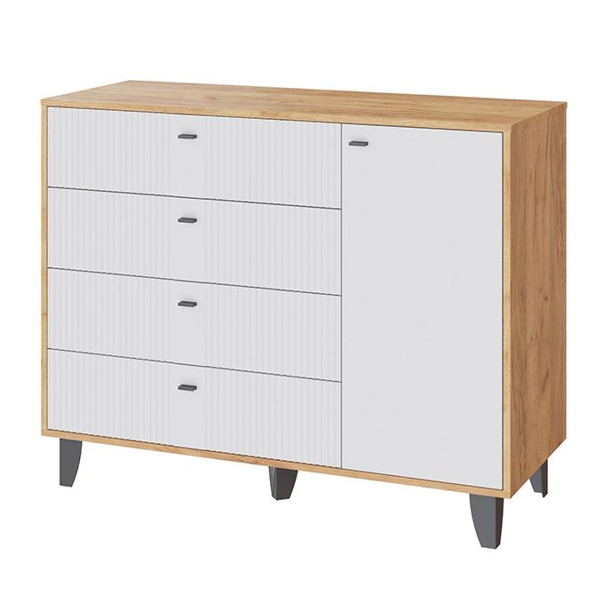 Комод Катрин-13 дуб крафт золотой/карбон фарфор