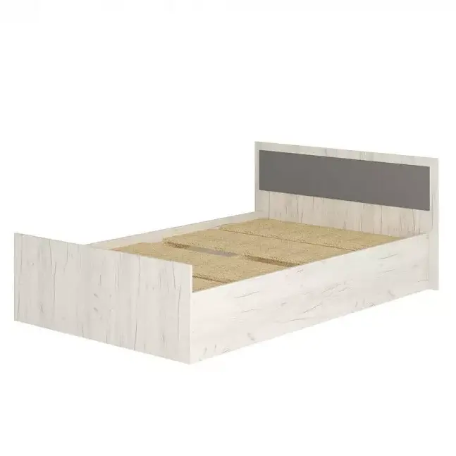 Кровать 1,2 м "Фиеста" дуб крафт белый