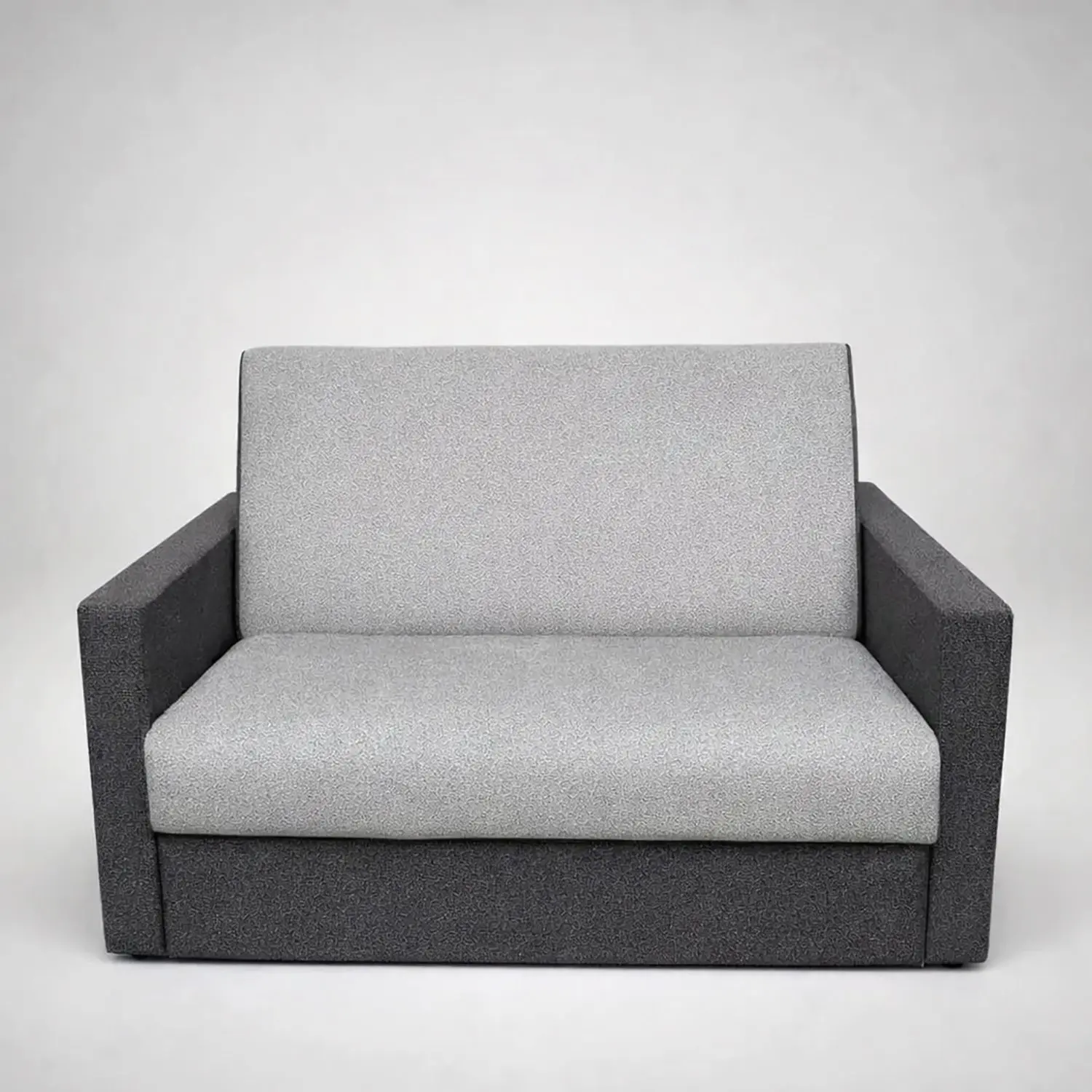 Диван прямой Парма-1 1400 Аккордеон Тк.Lana 80 серый + Lana 86 светло-серый 4 кат ЭКО