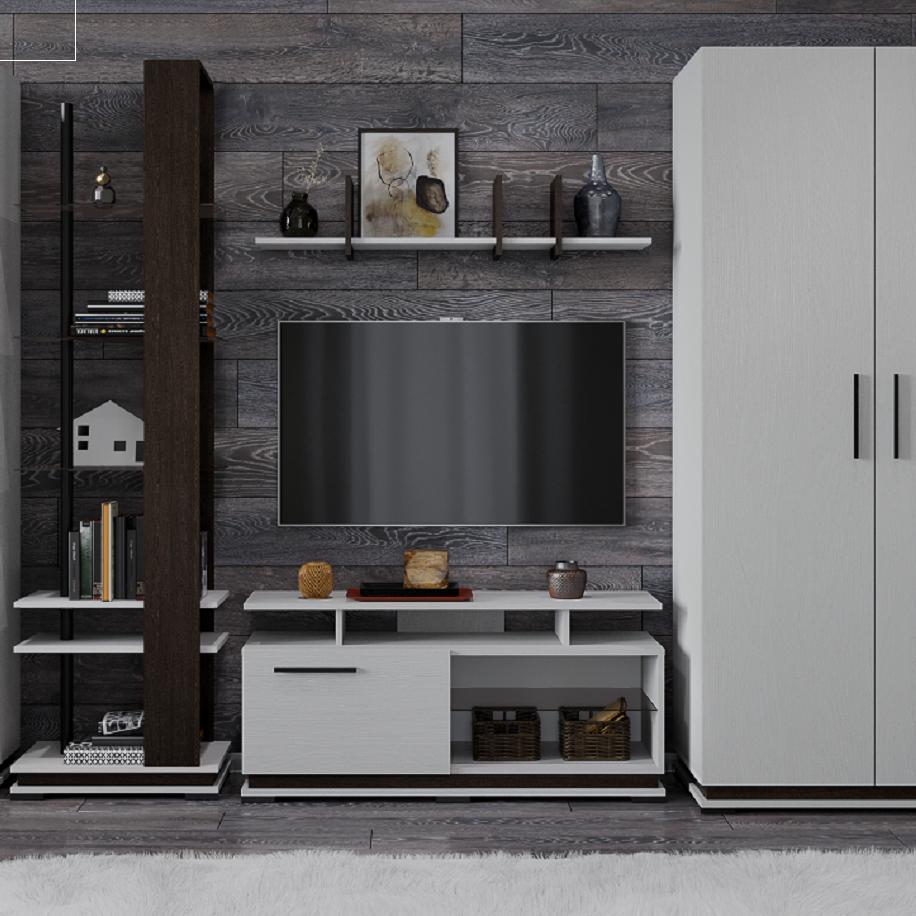 Гостиная Модена тумба ТВ МТ-1 белый/венге