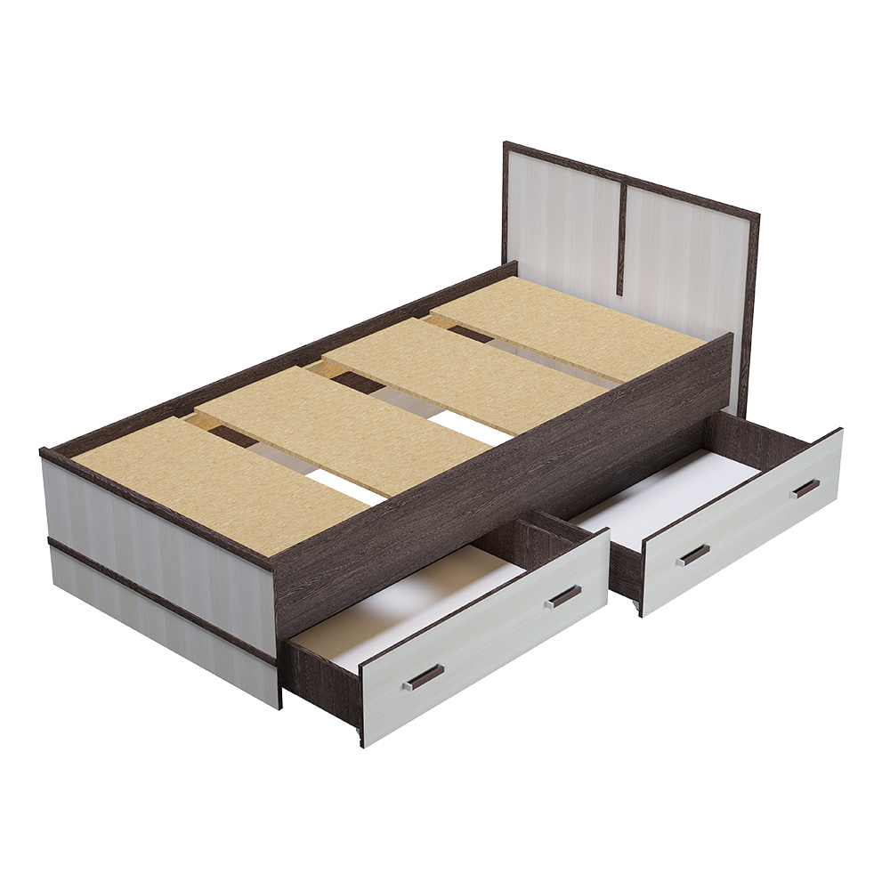 Кровать 0,9 м "Сакура" венге/лоредо