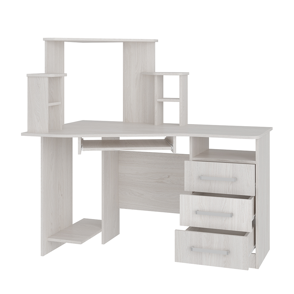 "Каспер" стол компьютерный ясень белый