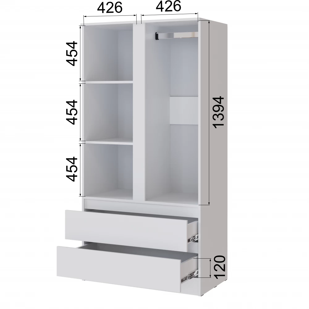 Гостиная Мэнкс Шкаф МГШ камень серый