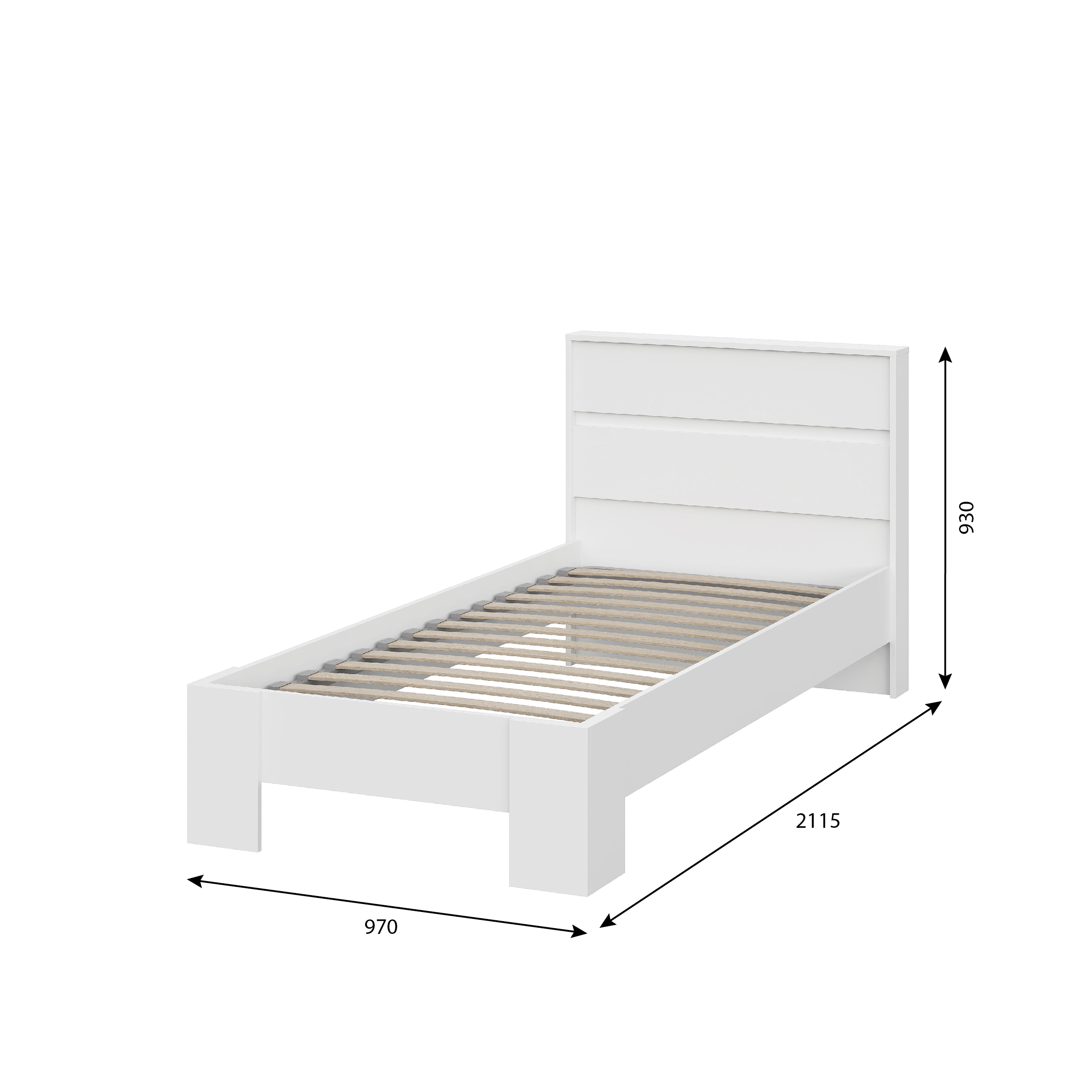 Люмо Кровать КР 01 970х928х2114, БЕЛ/БЕЛ