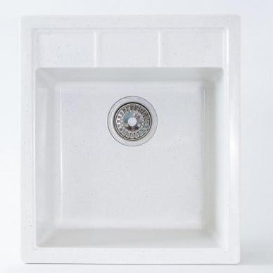 Кухонная мойка S-10 (белый крап) матовый
