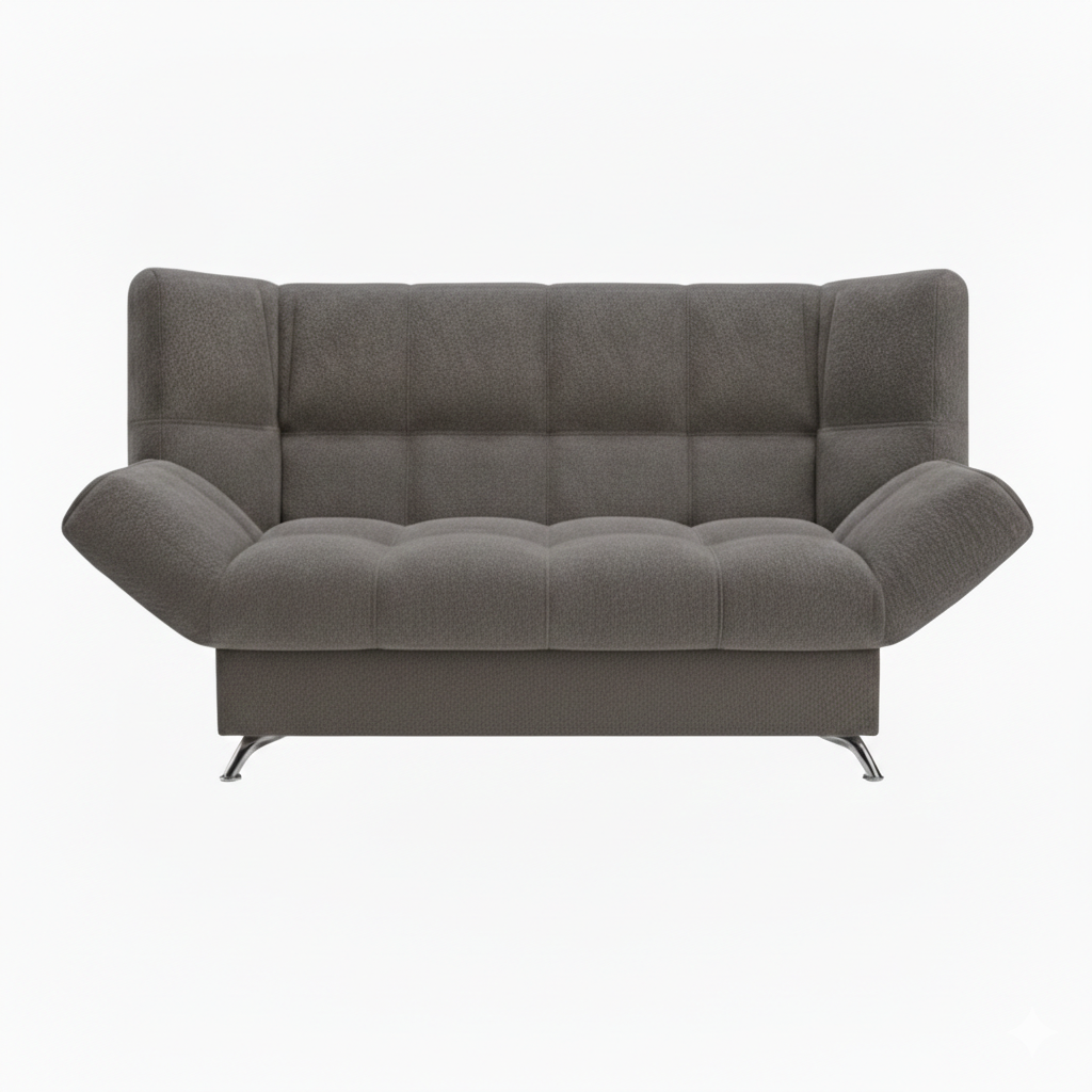 Диван Клик-кляк 8 ДК прямой Тк.LUMA 14 серый 2 кат Апогей