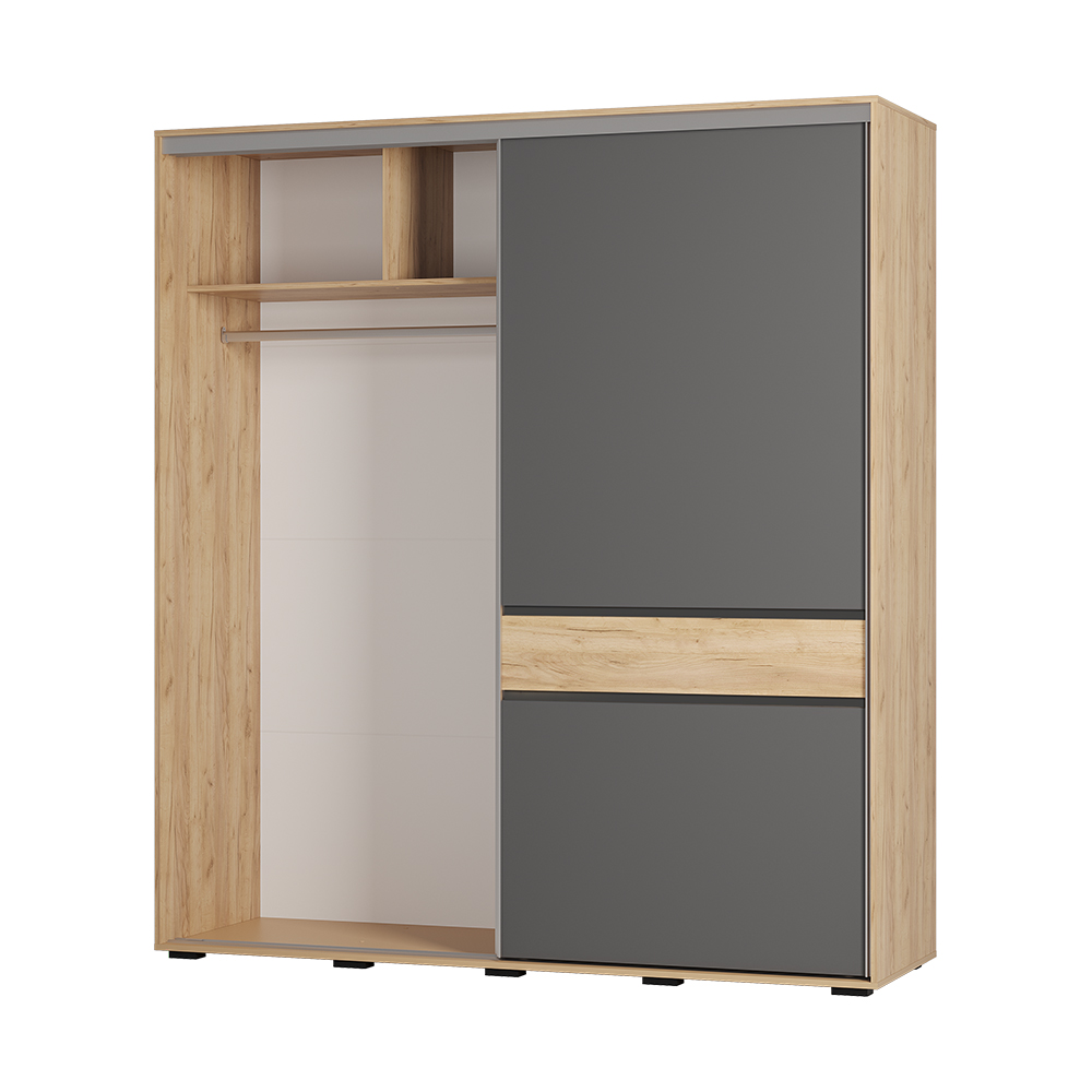 Шкаф-купе "Крафт-10" Крафт/Графит