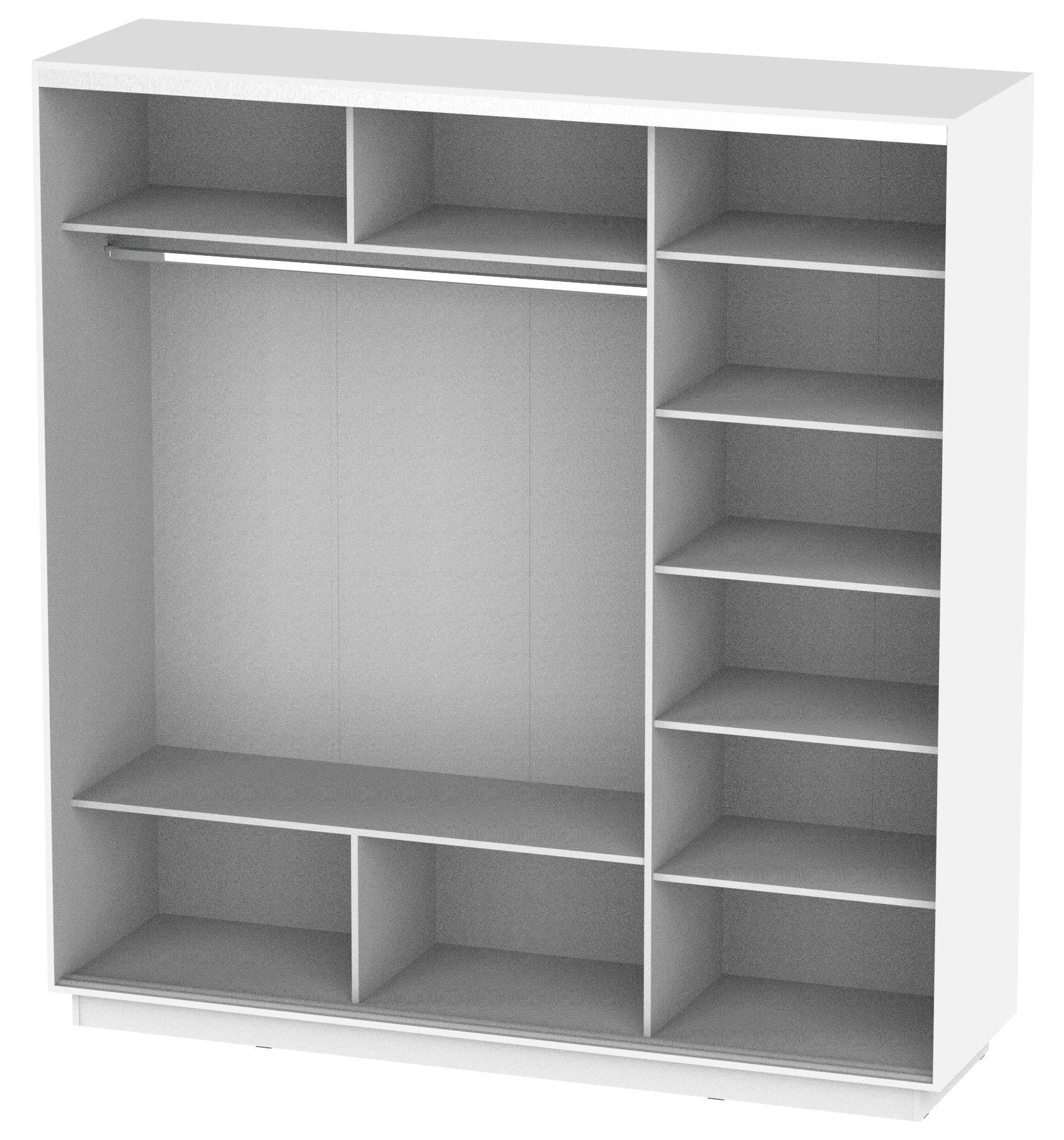 Корпус шкафа ТАНДЕМ 2100х2200х600 белый/белый глянец