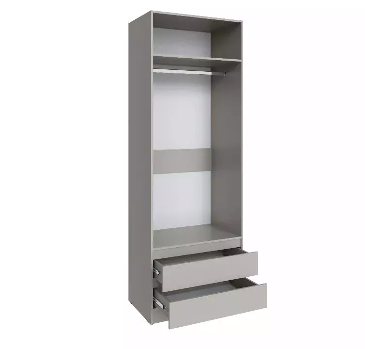 Шкаф Мадрид (0,8) с 2 ящ. без ручек без зеркала кашемир Шкаф Мадрид (0,8) с 2 ящ. без ручек без зеркала кашемир