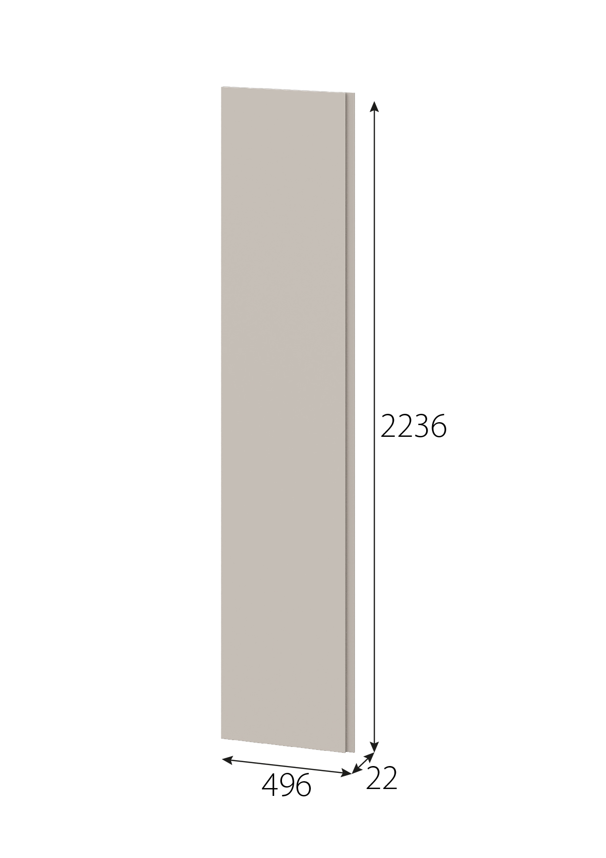 Модульная система "Этна" Створка СГ 2236х496 J-КШ