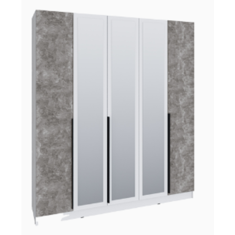 Шкаф Мадрид (2,0) с 3 ящ. внутри без зеркала белый/ателье светлое